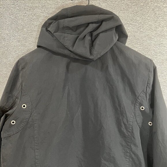 Talbots Jacket Women Sz Medium Black Full Zip Hooded Mesh Lined Fall Spring Coat - Picture 5 of 13